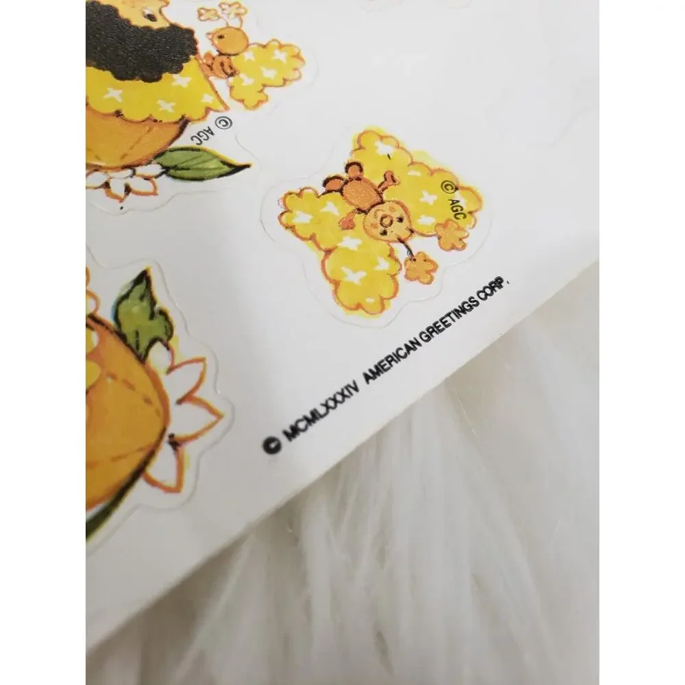 VINTAGE‎ Strawberry Shortcake Orange Blossom Glossy Stickers Sheet Vintage